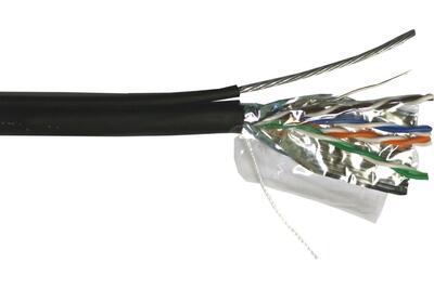 Кабель FTP 4 пары AWG внешняя экран. кат. 5e 305м, с тросом